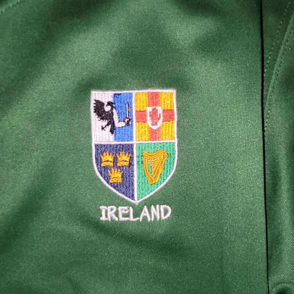 LFR Ireland Track Jacket Mens Kelly Green Full Zip Embroidered Crest Size 7-8